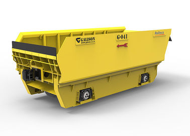 黄色い柵の貨物ワゴン、運送鉱山の鉱石のための20mの³鉱山の軌道車